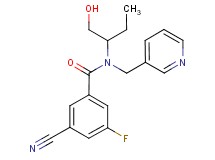 3-cyano-5-fluoro-N-[1-(hydroxymethyl)propyl]-N-(pyridin-3-ylmethyl)benzamide