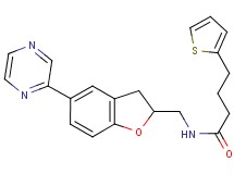 N-{[5-(2-pyrazinyl)-2,3-dihydro-1-benzofuran-2-yl]methyl}-4-(2-thienyl)butanamide