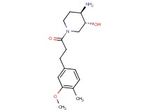 (3R*,4R*)-4-amino-1-[3-(3-methoxy-4-methylphenyl)propanoyl]piperidin-3-ol