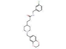 N-(3-chlorobenzyl)-3-[1-(2,3-dihydro-1,4-benzodioxin-6-ylmethyl)-4-piperidinyl]propanamide