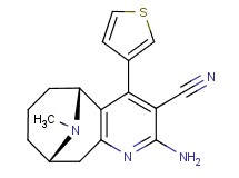 (5R*,9S*)-2-amino-11-methyl-4-(3-thienyl)-5,6,7,8,9,10-hexahydro-5,9-epiminocycloocta[b]pyridine-3-carbonitrile