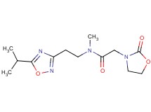 N-[2-(5-isopropyl-1,2,4-oxadiazol-3-yl)ethyl]-N-methyl-2-(2-oxo-1,3-oxazolidin-3-yl)acetamide
