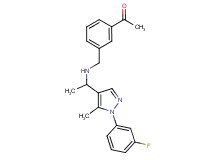 1-{3-[({1-[1-(3-fluorophenyl)-5-methyl-1H-pyrazol-4-yl]ethyl}amino)methyl]phenyl}ethanone