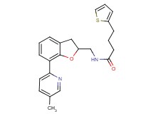 N-{[7-(5-methyl-2-pyridinyl)-2,3-dihydro-1-benzofuran-2-yl]methyl}-4-(2-thienyl)butanamide