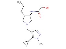N-{rel-(3R,4S)-1-[(5-cyclopropyl-1-methyl-1H-pyrazol-4-yl)methyl]-4-propyl-3-pyrrolidinyl}-2-hydroxyacetamide hydrochloride
