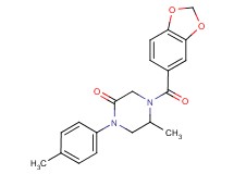 4-(1,3-benzodioxol-5-ylcarbonyl)-5-methyl-1-(4-methylphenyl)-2-piperazinone