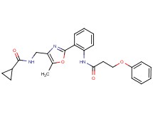 N-[(5-methyl-2-{2-[(3-phenoxypropanoyl)amino]phenyl}-1,3-oxazol-4-yl)methyl]cyclopropanecarboxamide