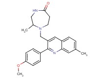 1-{[2-(4-methoxyphenyl)-7-methyl-3-quinolinyl]methyl}-2-methyl-1,4-diazepan-5-one