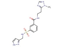 N-[2-(1-methyl-1H-1,2,4-triazol-5-yl)ethyl]-3-{[(1H-pyrazol-3-ylmethyl)amino]sulfonyl}benzamide