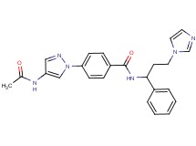 4-[4-(acetylamino)-1H-pyrazol-1-yl]-N-[3-(1H-imidazol-1-yl)-1-phenylpropyl]benzamide