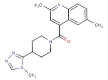 2,6-dimethyl-4-{[4-(4-methyl-4H-1,2,4-triazol-3-yl)-1-piperidinyl]carbonyl}quinoline
