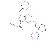 1-(cyclohexylmethyl)-N-methyl-5-({[1-(4-morpholinyl)cyclopentyl]methyl}amino)-4,5,6,7-tetrahydro-1H-indazole-3-carboxamide