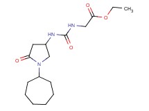 ethyl N-{[(1-cycloheptyl-5-oxo-3-pyrrolidinyl)amino]carbonyl}glycinate