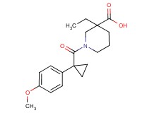 3-ethyl-1-{[1-(4-methoxyphenyl)cyclopropyl]carbonyl}piperidine-3-carboxylic acid