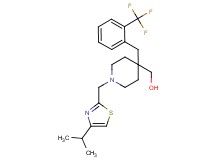 {1-[(4-isopropyl-1,3-thiazol-2-yl)methyl]-4-[2-(trifluoromethyl)benzyl]-4-piperidinyl}methanol