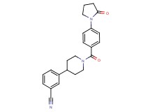 3-{1-[4-(2-oxopyrrolidin-1-yl)benzoyl]piperidin-4-yl}benzonitrile