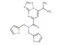N-(2-furylmethyl)-7-isopropyl-N-(2-thienylmethyl)[1,2,4]triazolo[1,5-a]pyrimidine-5-carboxamide