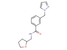 3-(1H-pyrazol-1-ylmethyl)-N-(tetrahydro-2-furanylmethyl)benzamide