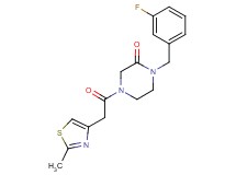1-(3-fluorobenzyl)-4-[(2-methyl-1,3-thiazol-4-yl)acetyl]-2-piperazinone