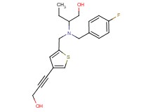 3-[5-({(4-fluorobenzyl)[1-(hydroxymethyl)propyl]amino}methyl)-3-thienyl]prop-2-yn-1-ol