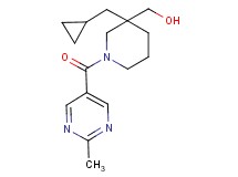 {3-(cyclopropylmethyl)-1-[(2-methylpyrimidin-5-yl)carbonyl]piperidin-3-yl}methanol