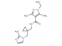 1-ethyl-3,5-dimethyl-N-({1-[(2-methyl-1H-imidazol-1-yl)methyl]cyclopropyl}methyl)-1H-pyrazole-4-carboxamide