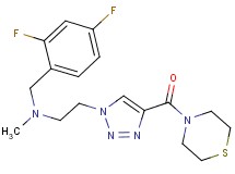 (2,4-difluorobenzyl)methyl{2-[4-(4-thiomorpholinylcarbonyl)-1H-1,2,3-triazol-1-yl]ethyl}amine