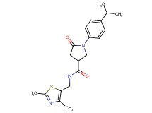 N-[(2,4-dimethyl-1,3-thiazol-5-yl)methyl]-1-(4-isopropylphenyl)-5-oxo-3-pyrrolidinecarboxamide