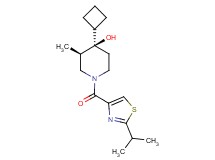 (3R*,4R*)-4-cyclobutyl-1-[(2-isopropyl-1,3-thiazol-4-yl)carbonyl]-3-methyl-4-piperidinol
