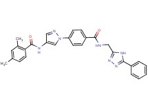 2,4-dimethyl-N-{1-[4-({[(5-phenyl-4H-1,2,4-triazol-3-yl)methyl]amino}carbonyl)phenyl]-1H-pyrazol-4-yl}benzamide