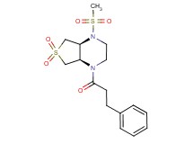 (4aR*,7aS*)-1-(methylsulfonyl)-4-(3-phenylpropanoyl)octahydrothieno[3,4-b]pyrazine 6,6-dioxide