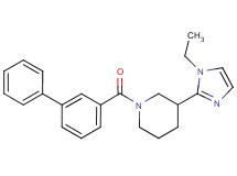 1-(3-biphenylylcarbonyl)-3-(1-ethyl-1H-imidazol-2-yl)piperidine