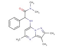 N,N-dimethyl-2-phenyl-2-[(2,3,5-trimethylpyrazolo[1,5-a]pyrimidin-7-yl)amino]acetamide