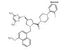 2-({(3S,5S)-5-{[4-(2-fluorophenyl)-1-piperazinyl]carbonyl}-1-[(4-methoxy-1-naphthyl)methyl]-3-pyrrolidinyl}thio)-4,6-dimethylpyrimidine