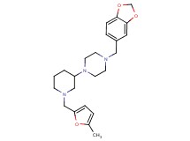 1-(1,3-benzodioxol-5-ylmethyl)-4-{1-[(5-methyl-2-furyl)methyl]-3-piperidinyl}piperazine