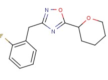 3-(2-fluorobenzyl)-5-(tetrahydro-2H-pyran-2-yl)-1,2,4-oxadiazole