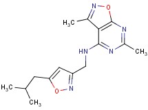 N-[(5-isobutylisoxazol-3-yl)methyl]-3,6-dimethylisoxazolo[5,4-d]pyrimidin-4-amine
