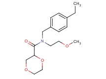 N-(4-ethylbenzyl)-N-(2-methoxyethyl)-1,4-dioxane-2-carboxamide