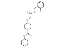 N-cyclohexyl-4-({2-[(2-fluorobenzyl)amino]-2-oxoethyl}amino)piperidine-1-carboxamide