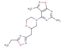 4-{2-[(5-ethyl-1,2,4-oxadiazol-3-yl)methyl]morpholin-4-yl}-3,6-dimethylisoxazolo[5,4-d]pyrimidine
