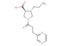 (3S*,4S*)-4-propyl-1-[3-(2-pyrazinyl)propanoyl]-3-pyrrolidinecarboxylic acid