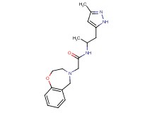2-(2,3-dihydro-1,4-benzoxazepin-4(5H)-yl)-N-[1-methyl-2-(3-methyl-1H-pyrazol-5-yl)ethyl]acetamide