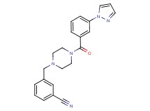 3-({4-[3-(1H-pyrazol-1-yl)benzoyl]-1-piperazinyl}methyl)benzonitrile
