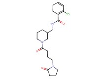 2-chloro-N-({1-[4-(2-oxo-1-pyrrolidinyl)butanoyl]-3-piperidinyl}methyl)benzamide