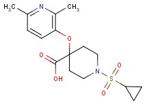 1-(cyclopropylsulfonyl)-4-[(2,6-dimethylpyridin-3-yl)oxy]piperidine-4-carboxylic acid