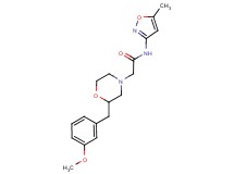 2-[2-(3-methoxybenzyl)-4-morpholinyl]-N-(5-methyl-3-isoxazolyl)acetamide