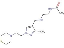 N-[2-({[3-methyl-1-(2-thiomorpholin-4-ylethyl)-1H-pyrazol-4-yl]methyl}amino)ethyl]acetamide