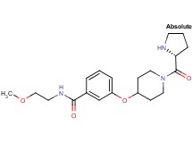 N-(2-methoxyethyl)-3-[(1-D-prolyl-4-piperidinyl)oxy]benzamide hydrochloride