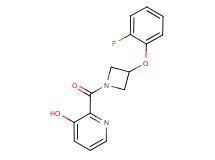 2-{[3-(2-fluorophenoxy)azetidin-1-yl]carbonyl}pyridin-3-ol