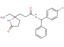 N-[(4-chlorophenyl)(phenyl)methyl]-3-(2-ethyl-5-oxo-2-pyrrolidinyl)propanamide